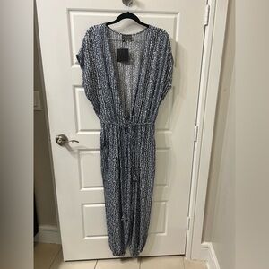 Dress Forum Los Angeles | Blue and White Jumpsuit | NWT